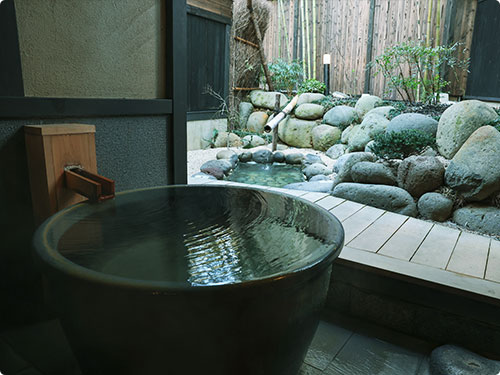 Comfortable private baths