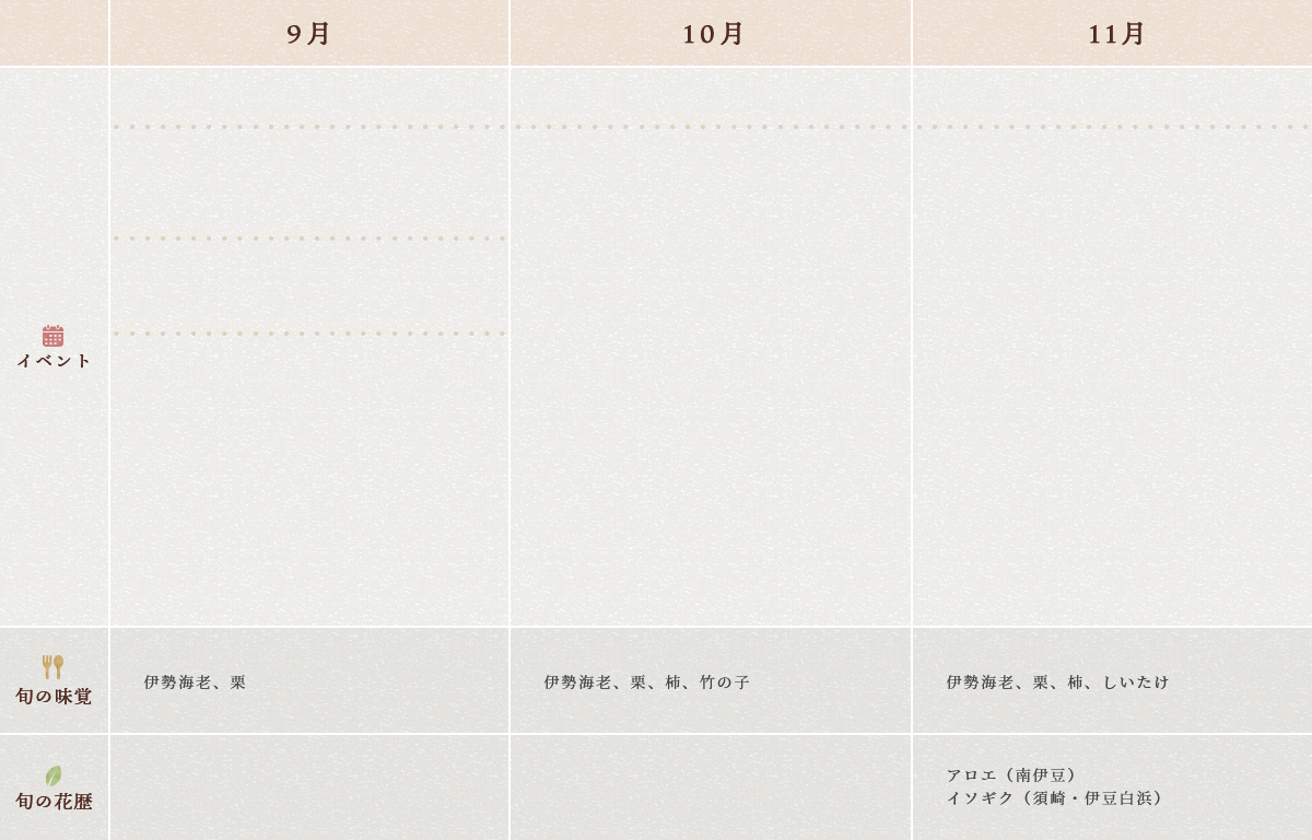 秋のイベント